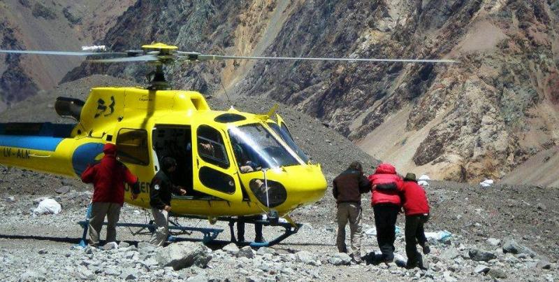 La misión del helicóptero de Aconcagua