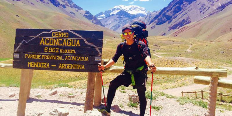 Caminó desde el Pacífico a la cumbre de Aconcagua